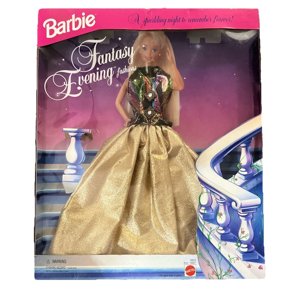 Vintage Barbie Mattel 1994 Fantasy Evening Fashions  Gold Gown‎ Mattel Vintage